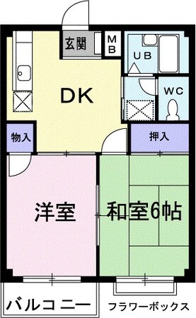 エルディム西Ａの物件間取画像